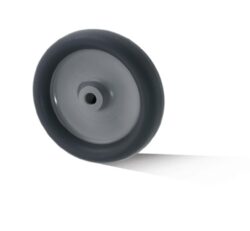 Kolo P/075/6 - Standardní polypropylenové kolo s kuličkovým ložiskem a obručí z termoplastické šedé nešpinící gumy.
