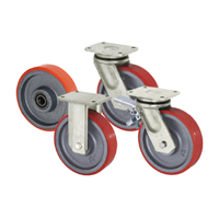 Wheels, rollers and conveyors